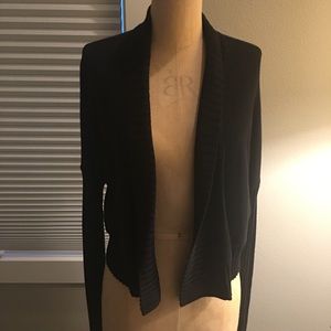 Athleta Black Cardigan Yoga Sweater